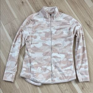 Old Navy Active Women's Pink and Cream Fleece Sweatshirt